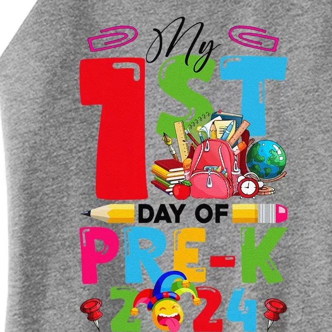 My 1st Day Of Prek 2024 Preschool Student Back To School Gift Women’s Perfect Tri Rocker Tank