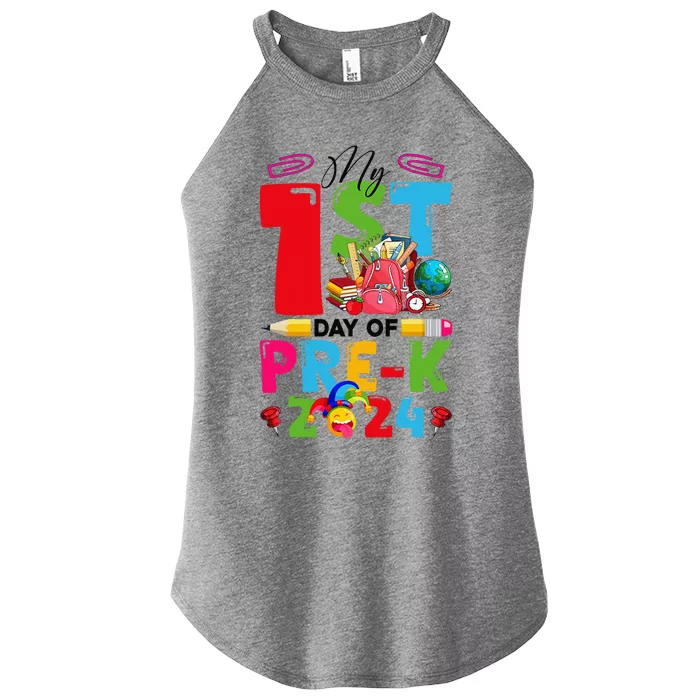 My 1st Day Of Prek 2024 Preschool Student Back To School Gift Women’s Perfect Tri Rocker Tank