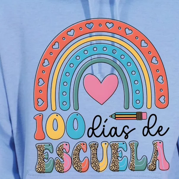 Maestra 100 DíAs De Escuela 100 Days Of School Spanish Unisex Surf Hoodie