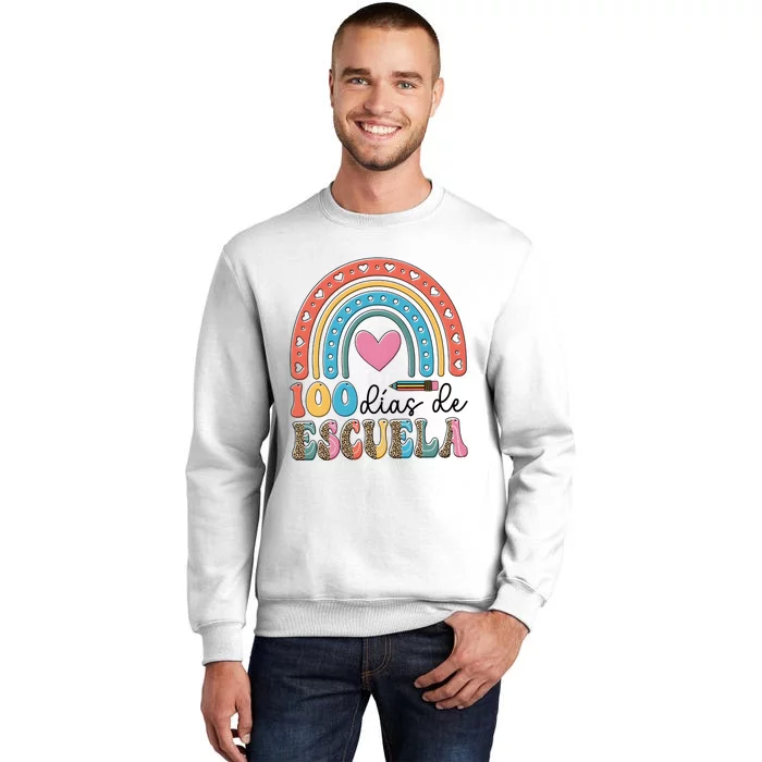 Maestra 100 DíAs De Escuela 100 Days Of School Spanish Sweatshirt