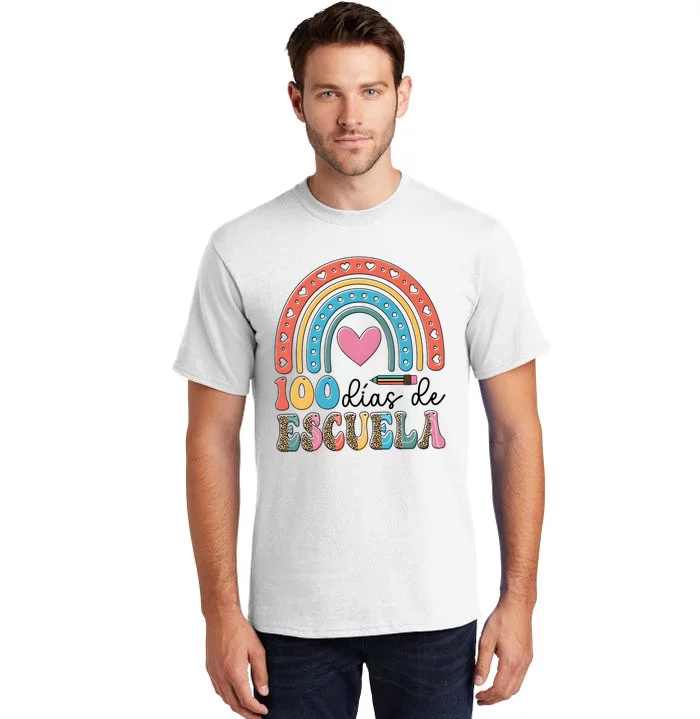 Maestra 100 DíAs De Escuela 100 Days Of School Spanish Tall T-Shirt