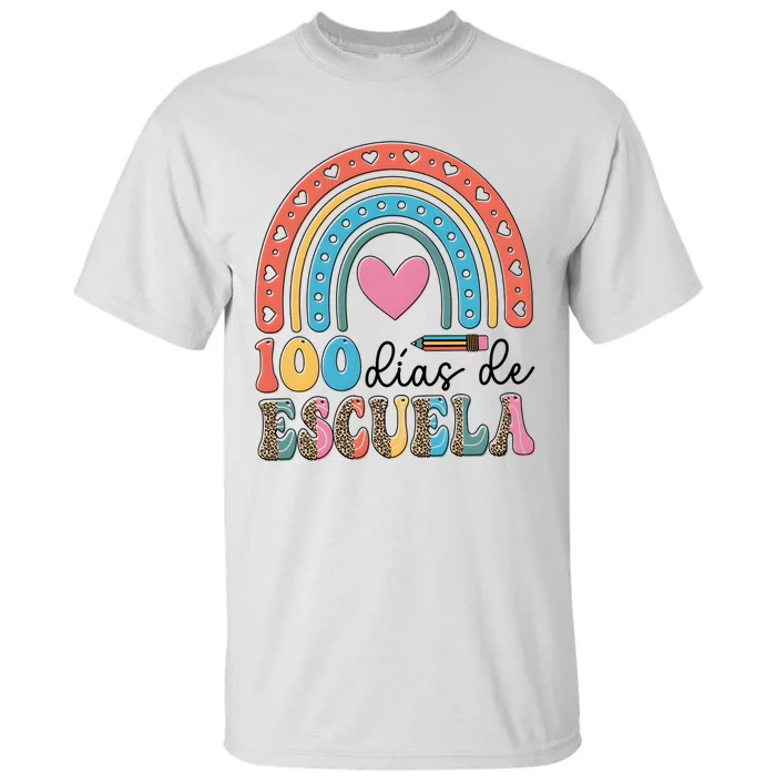 Maestra 100 DíAs De Escuela 100 Days Of School Spanish Tall T-Shirt