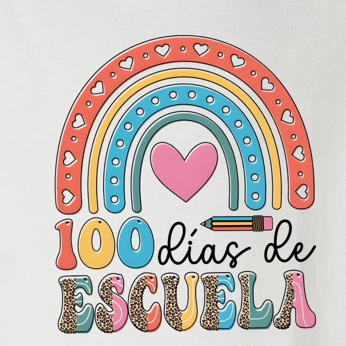 Maestra 100 DíAs De Escuela 100 Days Of School Spanish Toddler Long Sleeve Shirt