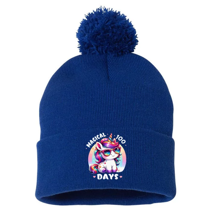 Magical 100 Days Of School Pom Pom 12in Knit Beanie