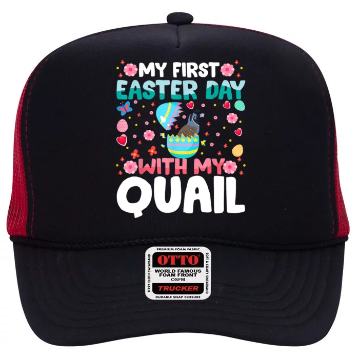 My 1st Easter Day Quail Easter Day High Crown Mesh Trucker Hat