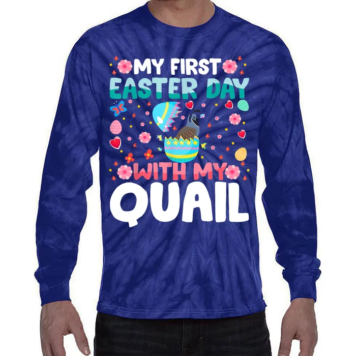 My 1st Easter Day Quail Easter Day Tie-Dye Long Sleeve Shirt