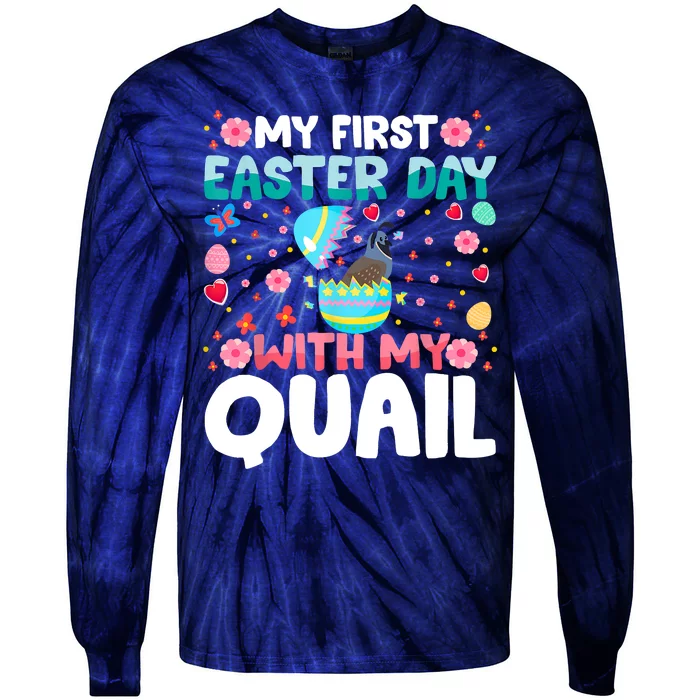 My 1st Easter Day Quail Easter Day Tie-Dye Long Sleeve Shirt