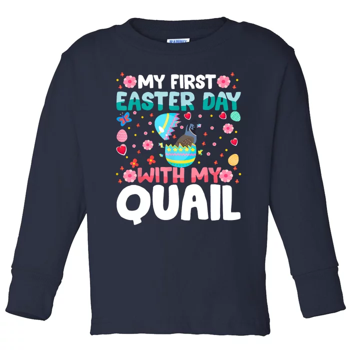 My 1st Easter Day Quail Easter Day Toddler Long Sleeve Shirt