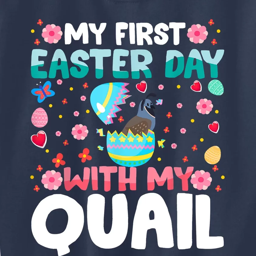 My 1st Easter Day Quail Easter Day Kids Sweatshirt