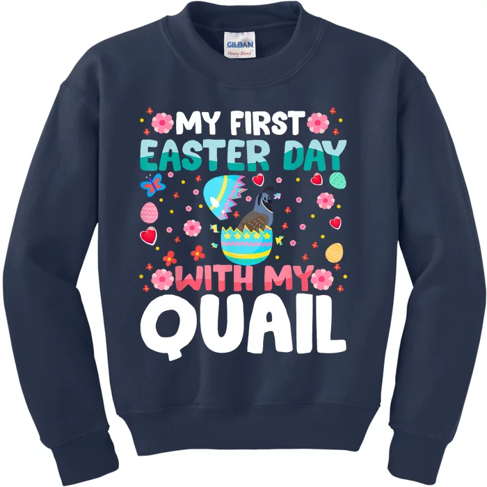 My 1st Easter Day Quail Easter Day Kids Sweatshirt