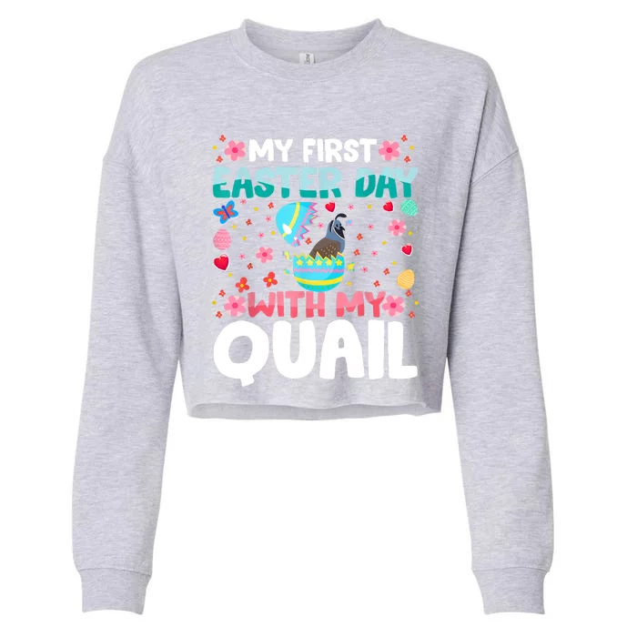 My 1st Easter Day Quail Easter Day Cropped Pullover Crew