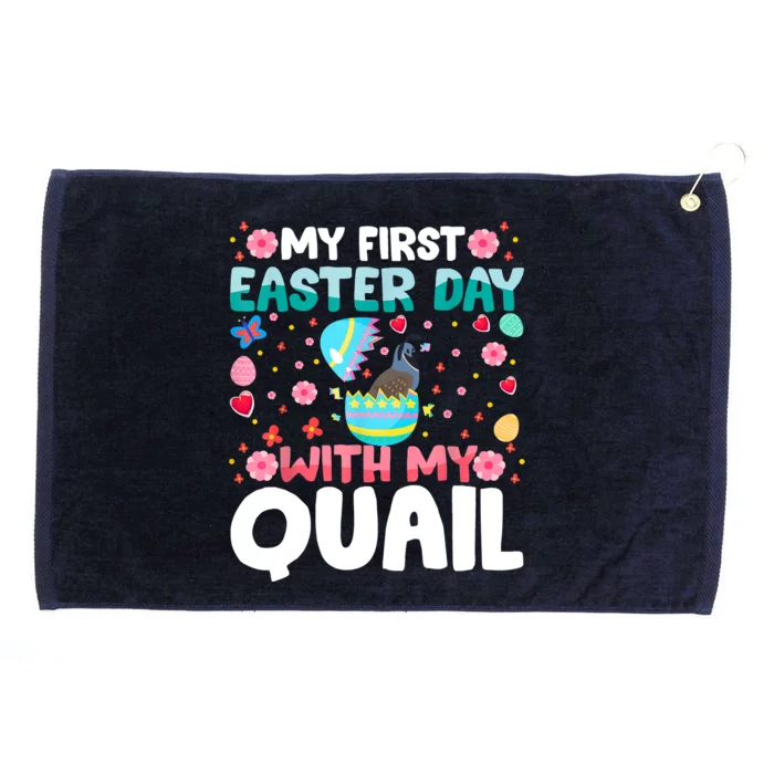 My 1st Easter Day Quail Easter Day Grommeted Golf Towel