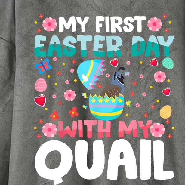 My 1st Easter Day Quail Easter Day Hooded Wearable Blanket