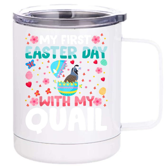 My 1st Easter Day Quail Easter Day Front & Back 12oz Stainless Steel Tumbler Cup