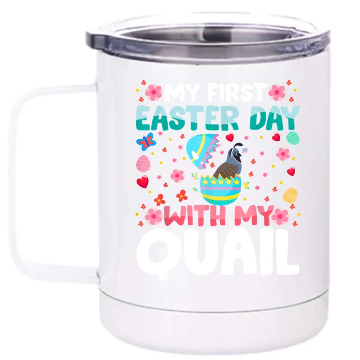 My 1st Easter Day Quail Easter Day Front & Back 12oz Stainless Steel Tumbler Cup