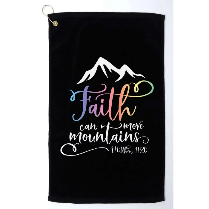 Matthew 1120 Faith Can Move Mountains Platinum Collection Golf Towel