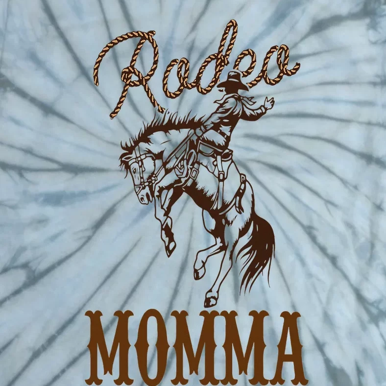 Momma 1st First Birthday Cowboy Mom Western Rodeo Party Tie-Dye T-Shirt