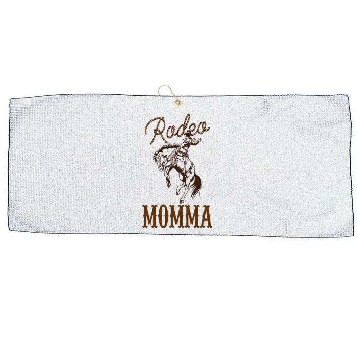 Momma 1st First Birthday Cowboy Mom Western Rodeo Party Large Microfiber Waffle Golf Towel