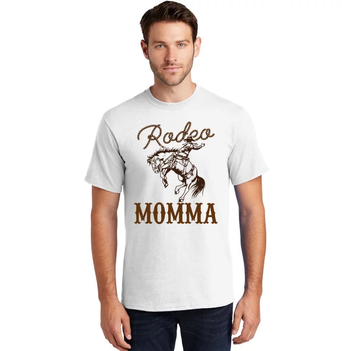 Momma 1st First Birthday Cowboy Mom Western Rodeo Party Tall T-Shirt