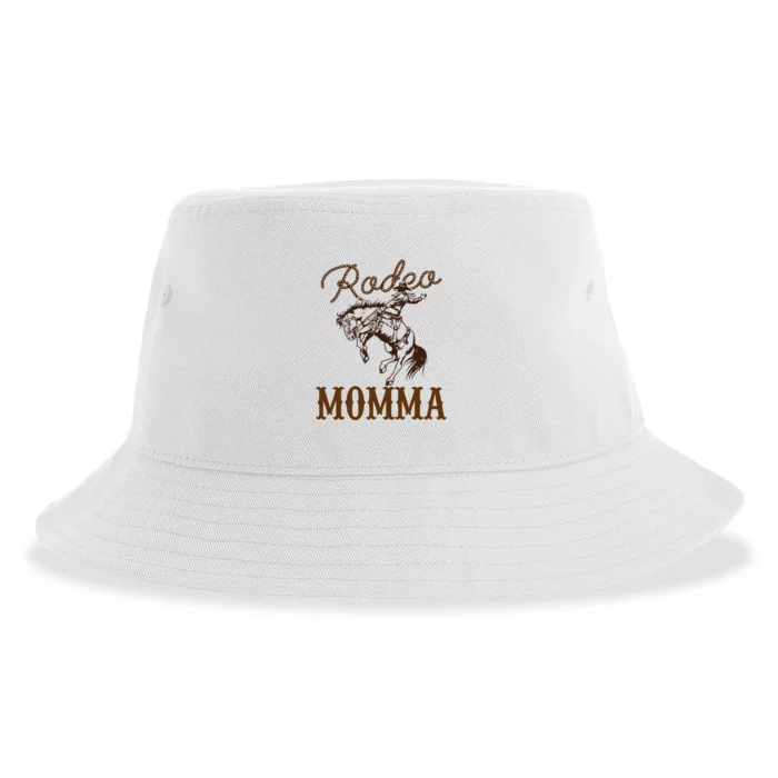 Momma 1st First Birthday Cowboy Mom Western Rodeo Party Sustainable Bucket Hat