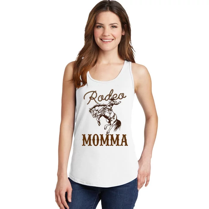 Momma 1st First Birthday Cowboy Mom Western Rodeo Party Ladies Essential Tank