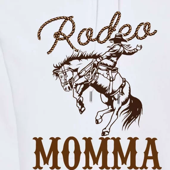 Momma 1st First Birthday Cowboy Mom Western Rodeo Party Premium Hoodie