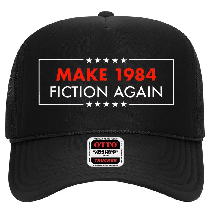 Make 1984 Fiction Again Giftable High Crown Mesh Trucker Hat