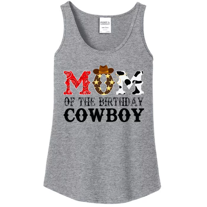 Mom 1st First Birthday Cowboy Western Rodeo Party Matching Ladies Essential Tank