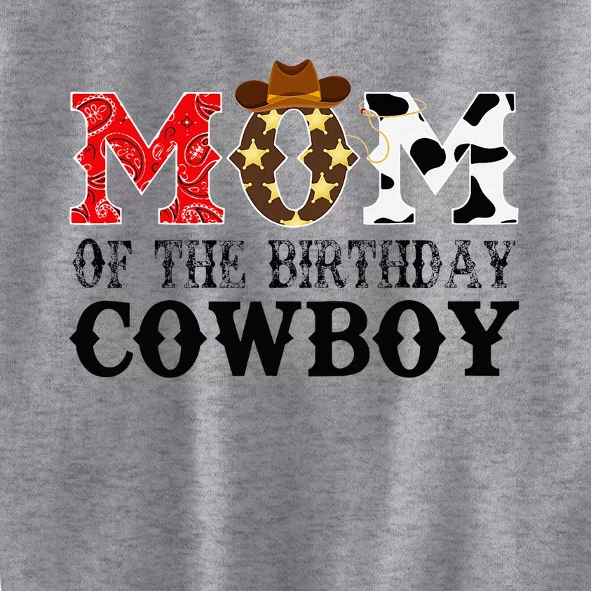 Mom 1st First Birthday Cowboy Western Rodeo Party Matching Kids Sweatshirt