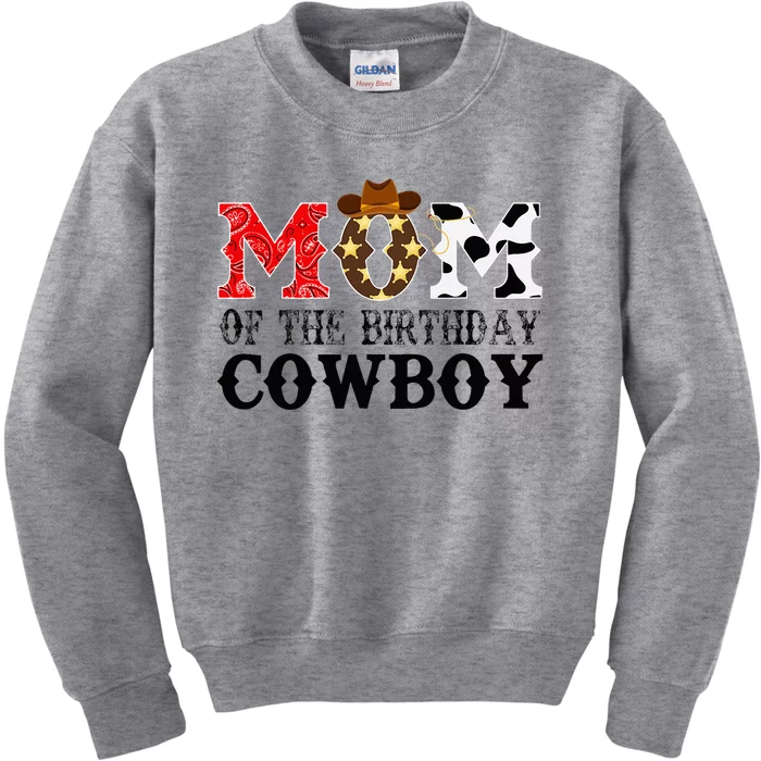 Mom 1st First Birthday Cowboy Western Rodeo Party Matching Kids Sweatshirt