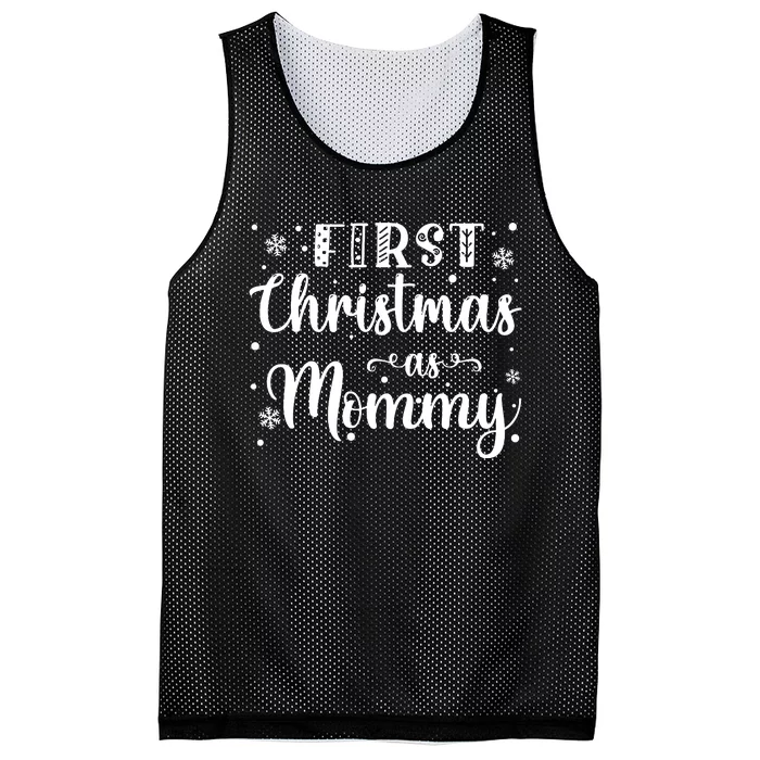 My 1st First Christmas As Mommy New Parents Christmas Xmas Mesh Reversible Basketball Jersey Tank