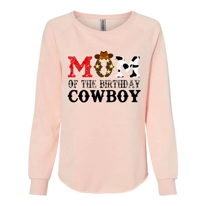 Mom 1st First Birthday Cowboy Western Rodeo Party Matching Womens California Wash Sweatshirt