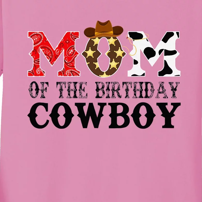 Mom 1st First Birthday Cowboy Western Rodeo Party Matching Kids Long Sleeve Shirt