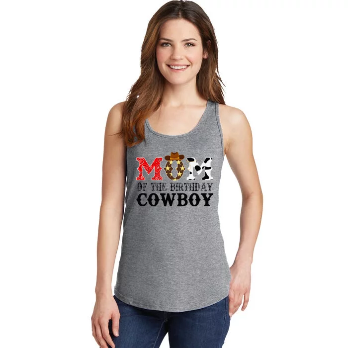 Mom 1st First Birthday Cowboy Western Rodeo Party Matching Ladies Essential Tank