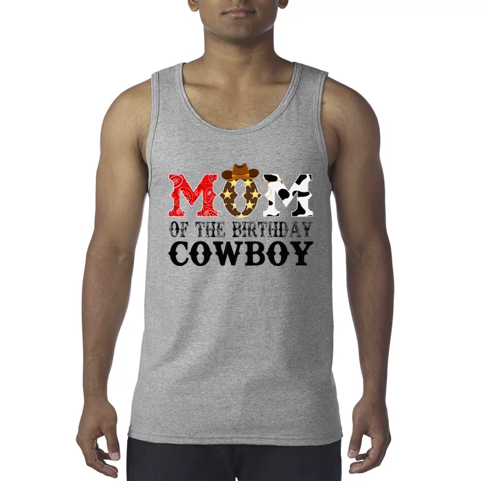 Mom 1st First Birthday Cowboy Western Rodeo Party Matching Tank Top