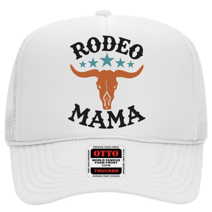 Mama 1st First Birthday Cowboy Western Rodeo High Crown Mesh Trucker Hat