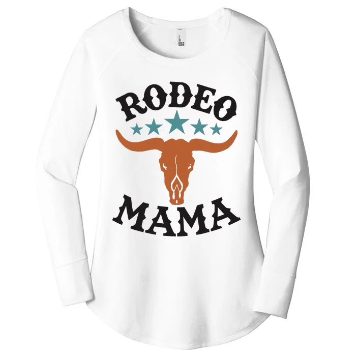 Mama 1st First Birthday Cowboy Western Rodeo Women's Perfect Tri Tunic Long Sleeve Shirt