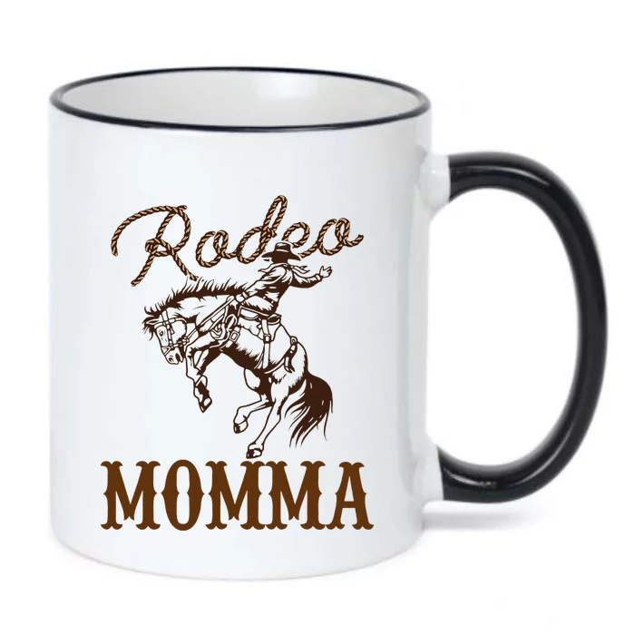 Momma 1st First Birthday Cowboy Mom Western Rodeo Party Black Color Changing Mug