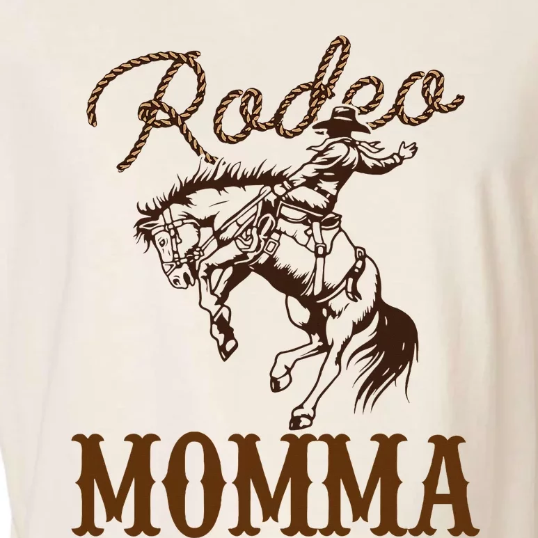 Momma 1st First Birthday Cowboy Mom Western Rodeo Party Garment-Dyed Women's Muscle Tee