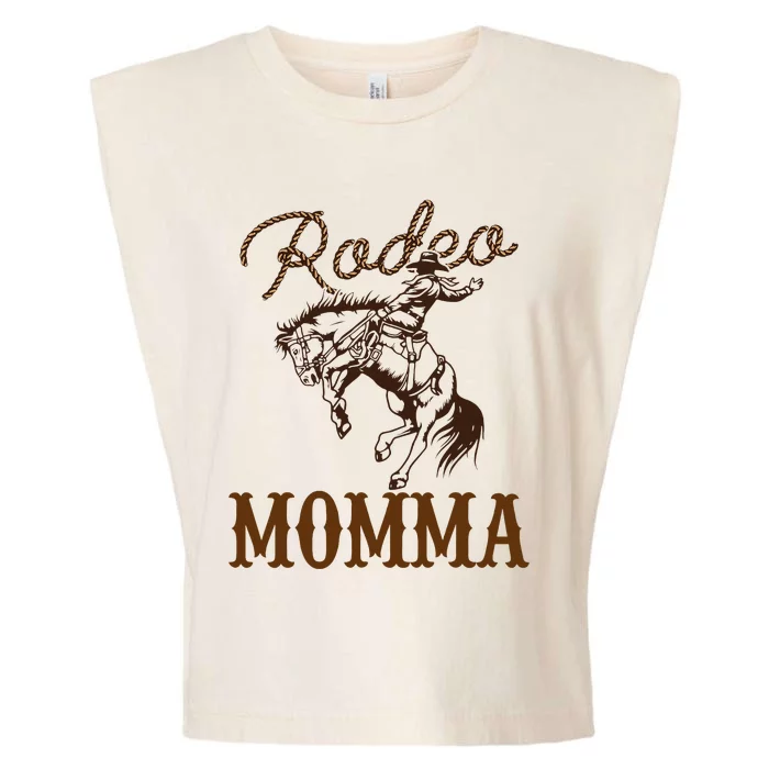 Momma 1st First Birthday Cowboy Mom Western Rodeo Party Garment-Dyed Women's Muscle Tee