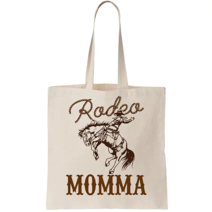 Momma 1st First Birthday Cowboy Mom Western Rodeo Party Tote Bag