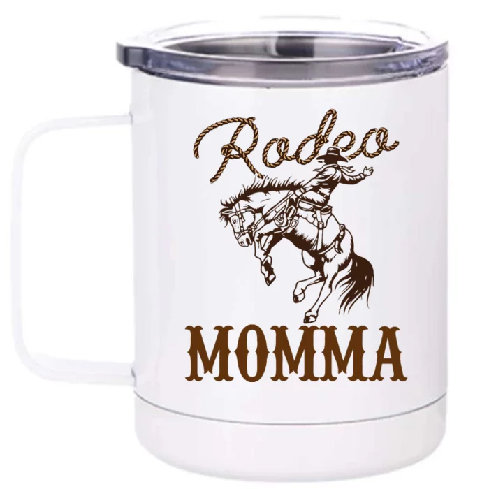 Momma 1st First Birthday Cowboy Mom Western Rodeo Party Front & Back 12oz Stainless Steel Tumbler Cup