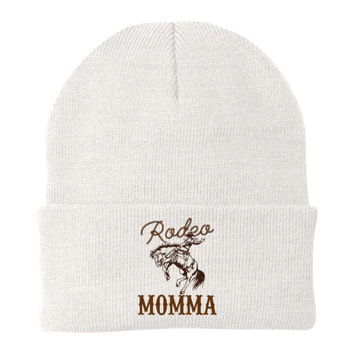 Momma 1st First Birthday Cowboy Mom Western Rodeo Party Knit Cap Winter Beanie