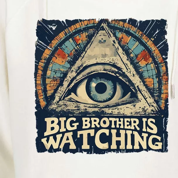 Make 1984 Fiction Again Big Brother Is Watching You Womens Funnel Neck Pullover Hood