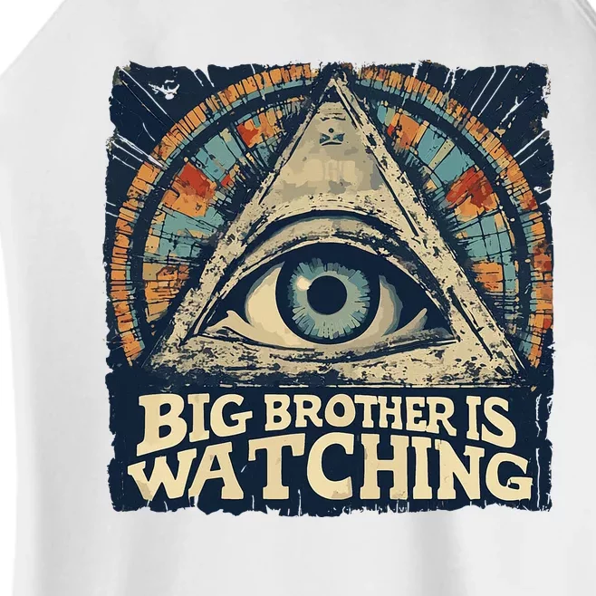 Make 1984 Fiction Again Big Brother Is Watching You Women’s Perfect Tri Rocker Tank