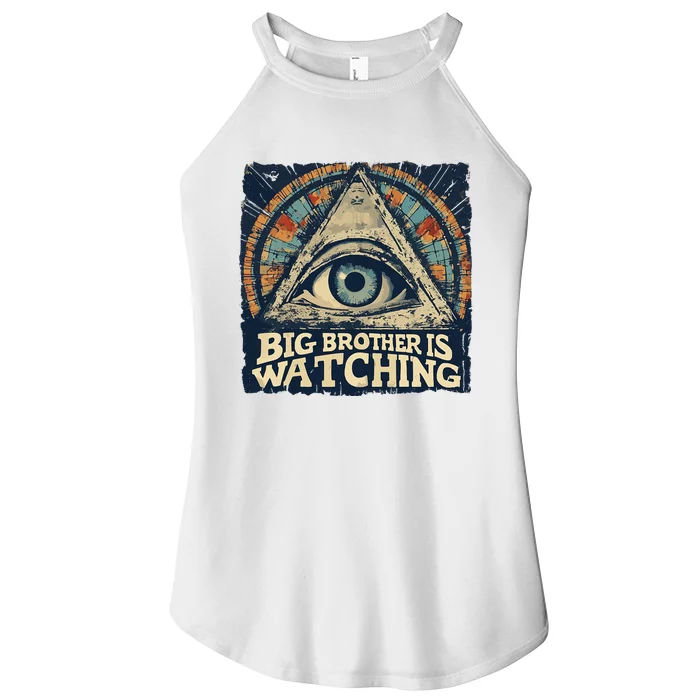 Make 1984 Fiction Again Big Brother Is Watching You Women’s Perfect Tri Rocker Tank