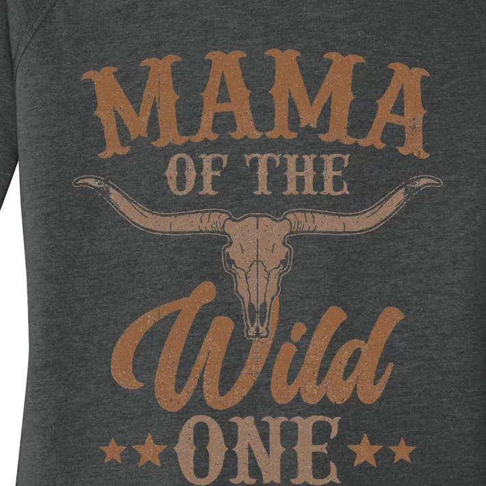 Mama 1st First Birthday Cowboy Western Rodeo Party Matching Women's Perfect Tri Tunic Long Sleeve Shirt