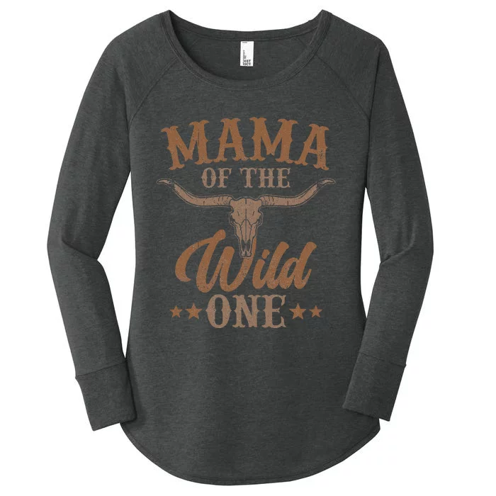 Mama 1st First Birthday Cowboy Western Rodeo Party Matching Women's Perfect Tri Tunic Long Sleeve Shirt