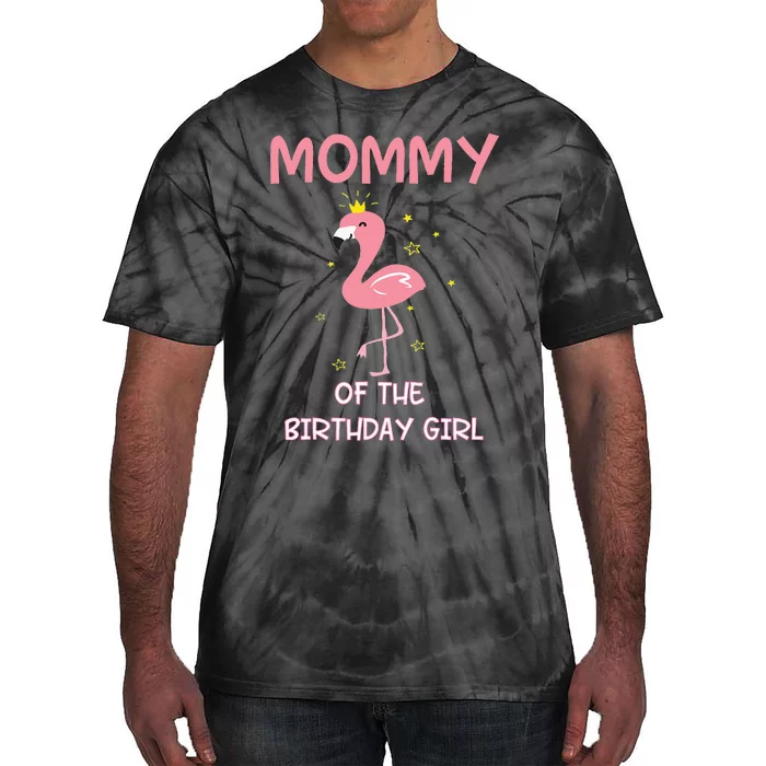 Mommy 1st First Birthday Matching Family Flamingo Party Tie-Dye T-Shirt