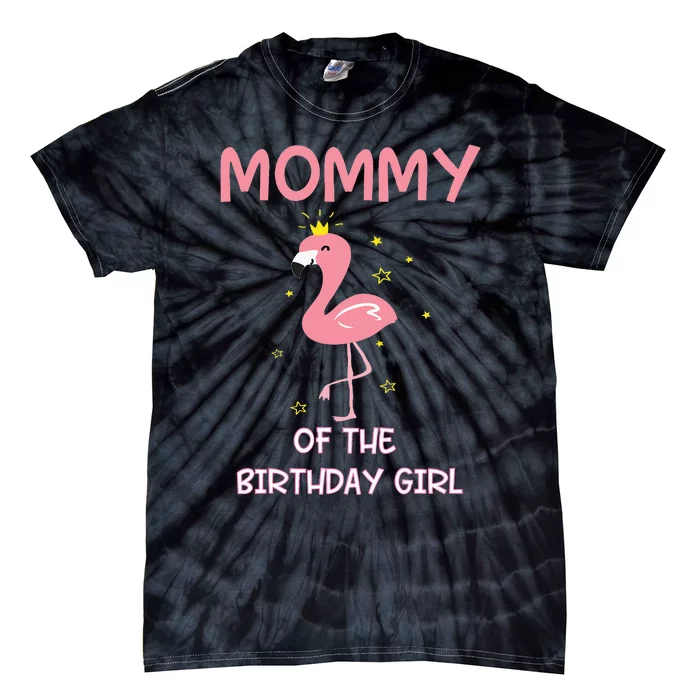 Mommy 1st First Birthday Matching Family Flamingo Party Tie-Dye T-Shirt